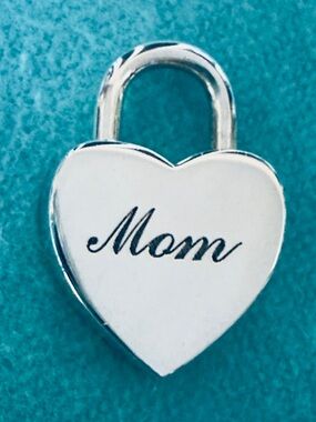 Tiffany & Co. “Mom” Heart Lock Padlock Pendant Charm